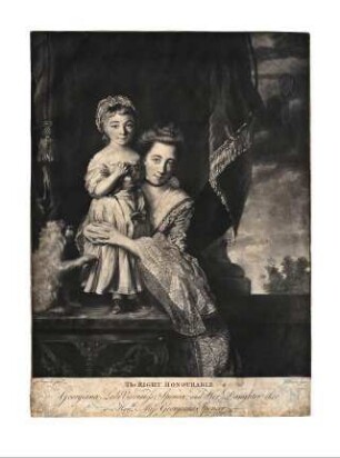 Georgiana, Viscountess Spencer mit ihrer Tochter Georgiana Spencer
