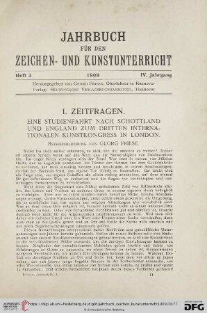 I. Zeitfragen