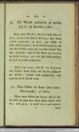 49. Alle Metalle geschmeidig zu machen, daß sie sich schmieden lassen