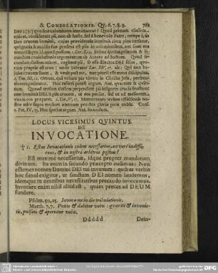 Locus Vicesimus Quintus De Invocatione