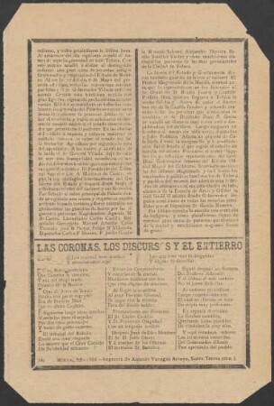 Las coronas, los discursos y el entierro.