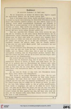 Redekunst: (In memoriam Treitsche gestorben 28. April 1896)