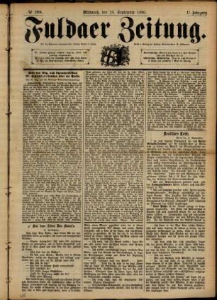 Ausgabe vom Mittwoch, den 10. September 1890.