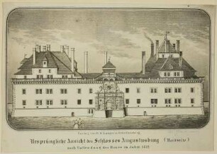 Ursprüngliche Ansicht des Schlosses Augustusburg (Nordseite), nach Vollendung des Baues im Jahre 1572