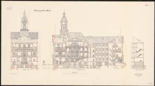 Kammergericht, Berlin-Schöneberg: Querschnitte 1:100