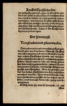 Der Zwentzigist. Von glauben und guten wercken.