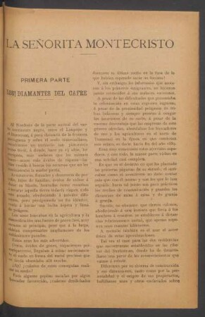 Primera parte - Los diamantes del cafre