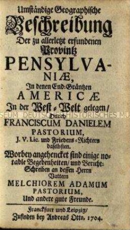 Geographische Beschreibung von Pennsylvania