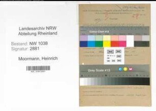 Entnazifizierung Heinrich Moormann , geb. 20.09.1907 (Bahnarbeiter)