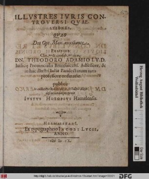 Illustres Iuris Controversi Quaestiones