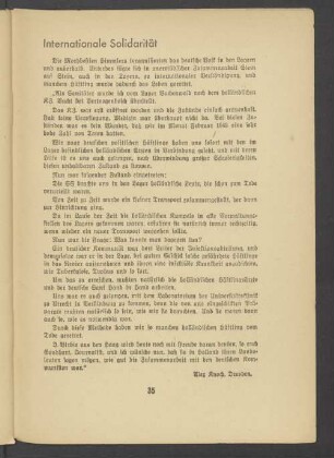 Internationale Solidarität