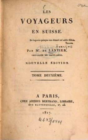 Les voyageurs en Suisse, 2