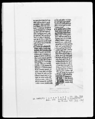 Psalmi cum commentariis Patris Alberti — Initiale B (enedictus), Folio 282recto