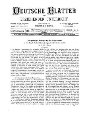 Die geistige Bewegung der Gegenwart : an dem Begriff der Persönlichkeit dargestellt und kritisch beleuchtet ; (Fortsetzung)