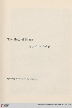 Plate: The Head of Minos by J.T. Nettleship