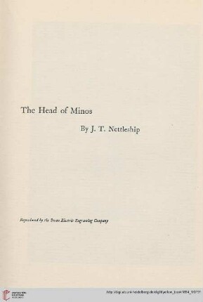 Plate: The Head of Minos by J.T. Nettleship