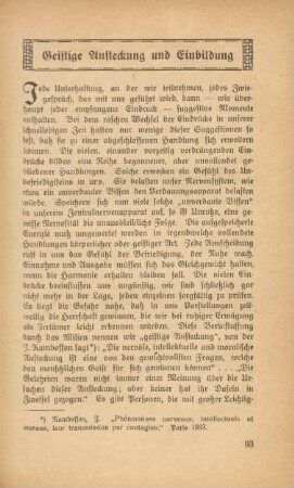 Geistige Ansteckung und Einbildung