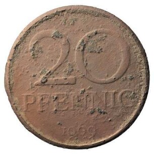 Fundmünze, 20 Pfennig, 1969