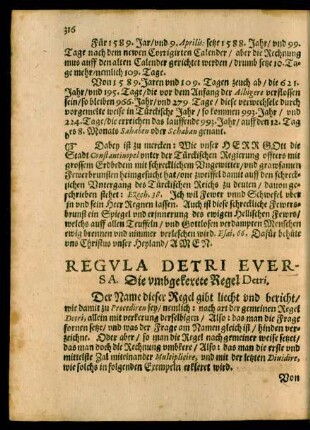 Regula Detri Eversa. Die umbgekerete Regel Detri.
