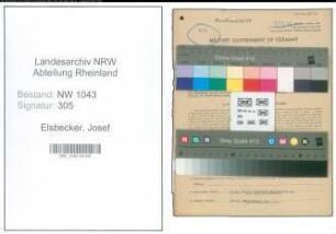 Entnazifizierung Josef Elsbecker , geb. 24.07.1907 (Landwirt)