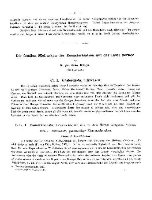 Die fossilen Mollusken der Eocänformation auf der Insel Borneo