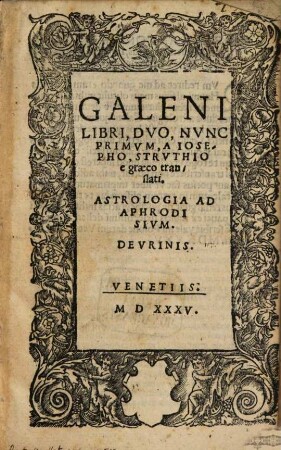 Astrologia ad Aphrodisium: de urinis : Libri duo