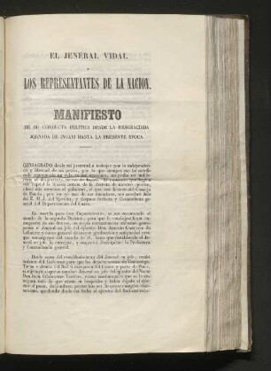 El jeneral vidal