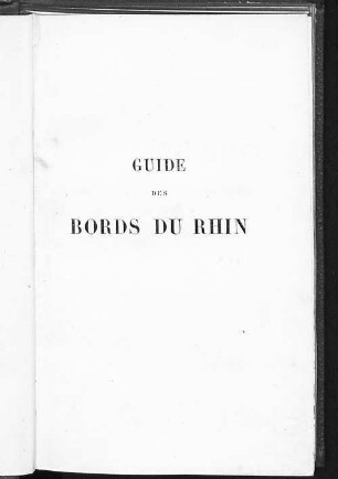 Guide des bords du Rhin