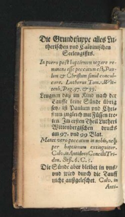 Die Grundtsuppe alles Lutherischen und Calvinischen Seelengiffts.