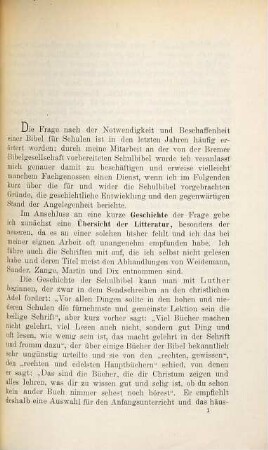 Ist eine Schulbibel notwendig und wie muss sie beschaffen sein?