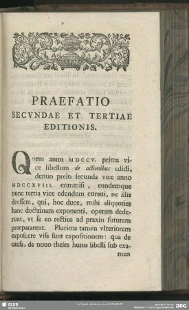 Praefatio Secundae Et Tertiae Editionis