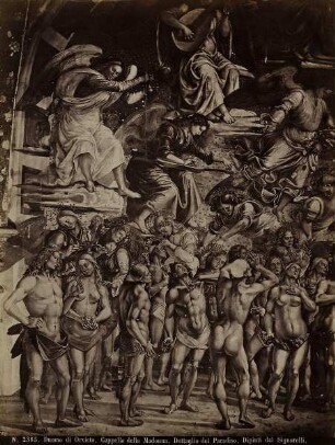 2385. Duomo di Orvieto. Cappella della Madonna. Dettaglio del Paradiso. Dipinti dal Signorelli