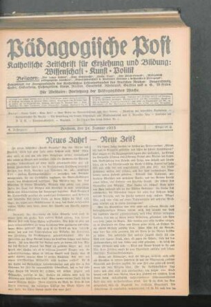 Neues Jahr! - Neue Zeit?