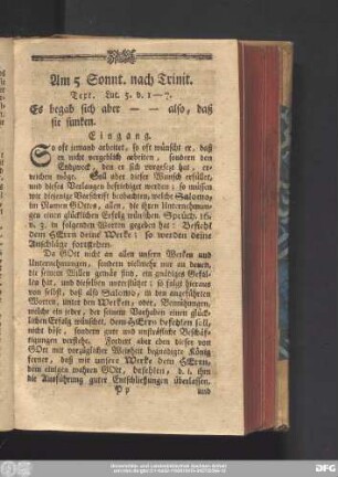 Am 5. Sonnt. nach Trinit. Text. Luc. 5. v. 1 - 7.