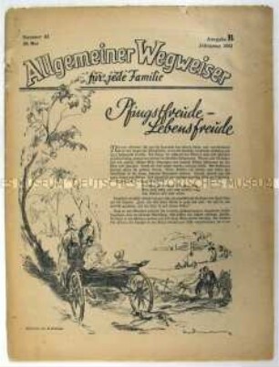 Wochenzeitung "Allgemeiner Wegweiser" u.a. über Frauen am Theater