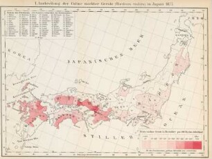 I. Ausbreitung der Cultur nackter Gerste (Hordeum nudum) in Japan 1877