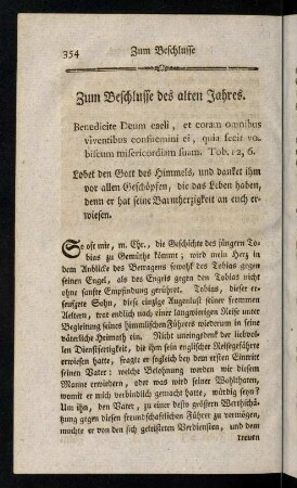 354-370, Am Beschluß des alten Jahres.