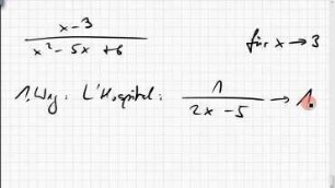 19B.10 Grenzwertbetrachtung rationale Funktion; L'Hospital