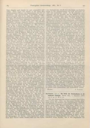 190-192 [Rezension] Hartmann, Ed. v., Die Kiis des Christenthums in der modernen Theologie