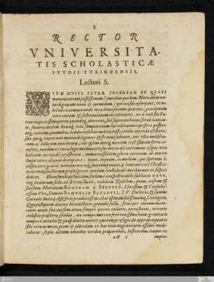 Programma - Rector Universitatis Scholasticae ...