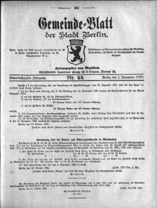 1920,45: Nr. 45, 7. November 1920