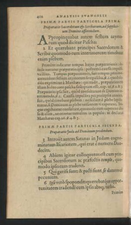 Primae Partis Particula Prima. Praeparatio Sacerdotum & Scribarum, ad supplicium Domino afferendum.