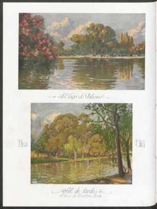 "El lago de Palermo", óleo