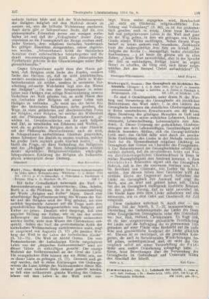 108 [Rezension] Niebergall, Friedrich, Das Gesangbuch als kirchliches Bekenntnis