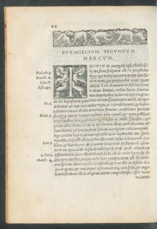 Evangelium Secundum Marcum.