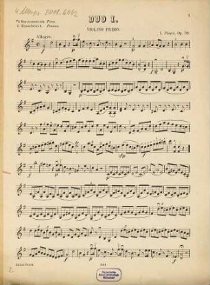 Six petits duos pour deux violons : op. 59