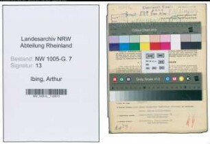 Entnazifizierung Arthur Ibing , geb. 15.02.1915 (Kaufmann)
