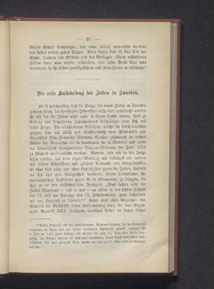 Die erste Ansiedelung der Juden in Spanien.