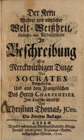 Der Kern wahrer und nützlicher Welt-Weißheit