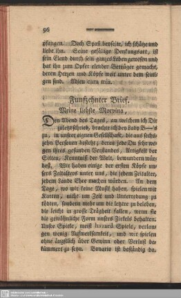Funfzehnter Brief
